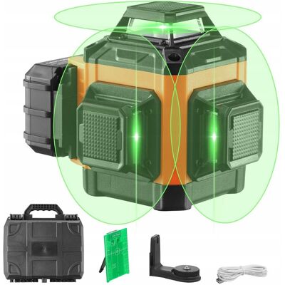 Vevor Laser obrotowy krzyżowy niwelator 30m poziomica laserowa 12 linii Vevor Laser obrotowy krzyżowy niwelator 30m poziomica laserowa 12 linii