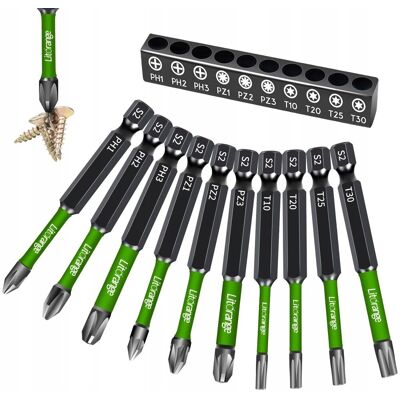 Inny producent LITORANGE Zestaw Długich Bitów Magnetycznych 70mm 10 Sztuk 1/4' Hex Inny producent LITORANGE Zestaw Długich Bitów Magnetycznych 70mm 10 Sztuk 1/4' Hex