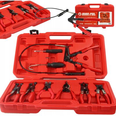 MAR-POL ZESTAW SZCZYPCE DO OPASEK ZACISKOWYCH TAŚMOWYCH OSŁON 9el. M49545 MAR-POL ZESTAW SZCZYPCE DO OPASEK ZACISKOWYCH TAŚMOWYCH OSŁON 9el. M49545