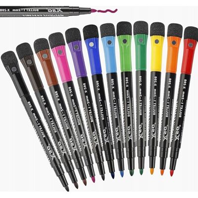 Inny producent MARKERY TABLICY SUCHOSCIERALNEJ 12 SZTUK OKRAGLA KONCOWKA 1-2 MM Inny producent MARKERY TABLICY SUCHOSCIERALNEJ 12 SZTUK OKRAGLA KONCOWKA 1-2 MM