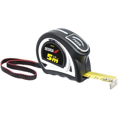 Miarka, taśma miernicza DEDRA M876 8m, 25mm, auto - blokada, taśma nylon Miarka, taśma miernicza DEDRA M876 8m, 25mm, auto - blokada, taśma nylon