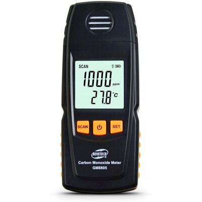 Benetech MIERNIK TLENKU WĘGLA WYKRYWACZ BEZPRZEWODOWY CZUJNIK CZADU CO 1000PPM LCD Benetech MIERNIK TLENKU WĘGLA WYKRYWACZ BEZPRZEWODOWY CZUJNIK CZADU CO 1000PPM LCD