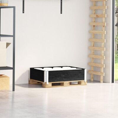 VMP Nadstawka Paletowa, Czarna, 80x60 Cm, Lite Drewno Sosnowe VMP Nadstawka Paletowa, Czarna, 80x60 Cm, Lite Drewno Sosnowe