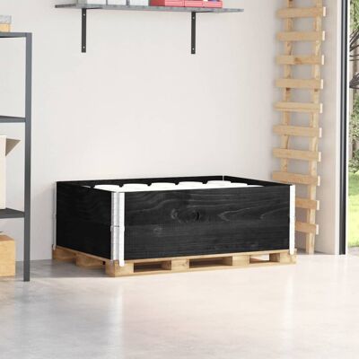 VMP Nadstawki paletowe, 2 szt., czarne, 120x80 cm, drewno sosnowe VMP Nadstawki paletowe, 2 szt., czarne, 120x80 cm, drewno sosnowe