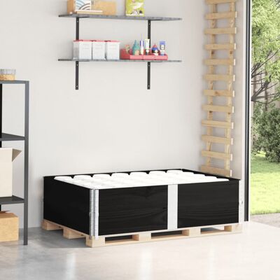 VMP Nadstawki paletowe, 2 szt., czarne, 150x100 cm, drewno sosnowe VMP Nadstawki paletowe, 2 szt., czarne, 150x100 cm, drewno sosnowe