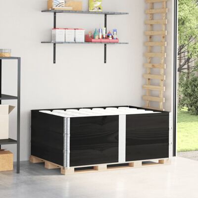 VMP Nadstawki paletowe, 3 szt., czarne, 150x100 cm, drewno sosnowe VMP Nadstawki paletowe, 3 szt., czarne, 150x100 cm, drewno sosnowe