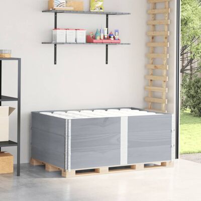 VMP Nadstawki paletowe, 3 szt., szare, 150x100 cm, drewno sosnowe VMP Nadstawki paletowe, 3 szt., szare, 150x100 cm, drewno sosnowe