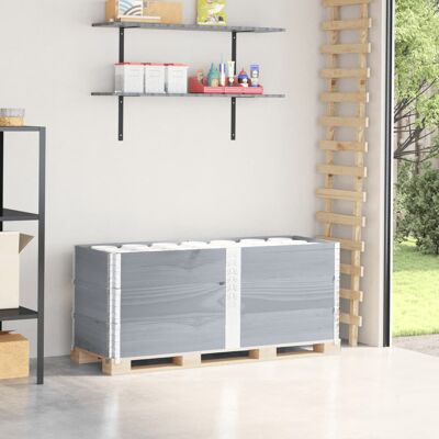 VMP Nadstawki paletowe, 3 szt., szare, 150x50 cm, drewno sosnowe VMP Nadstawki paletowe, 3 szt., szare, 150x50 cm, drewno sosnowe