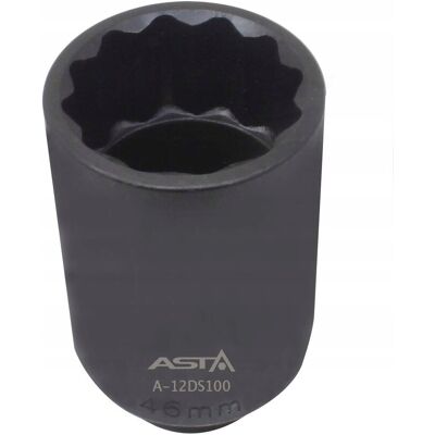 ASTA NASADKA 1/2' 46MM. 12KĄTNA UDAROWA DŁUGA A-12DS100 ASTA NASADKA 1/2' 46MM. 12KĄTNA UDAROWA DŁUGA A-12DS100