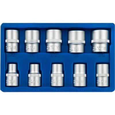 ASTA - A-10INCH - 1/2" 6‑kąt - 10 szt. - Zestaw nasadek ASTA - A-10INCH - 1/2" 6‑kąt - 10 szt. - Zestaw nasadek