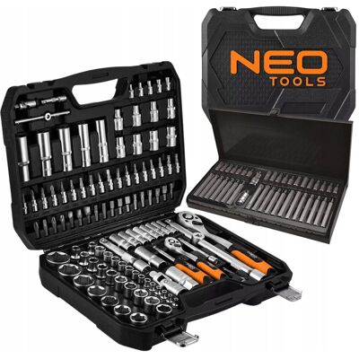 GTX Poland Neo Klucze Nasadowe 110 El. 1/4 1/2 Walizka + Zestaw Bitów Końcówek 40 El. GTX Poland Neo Klucze Nasadowe 110 El. 1/4 1/2 Walizka + Zestaw Bitów Końcówek 40 El.