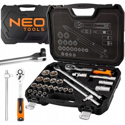 GTX Poland NEO Klucze Nasadowe 25 el 1/2' Pokrętło Przegubowe Zestaw do Kół Grzechotka GTX Poland NEO Klucze Nasadowe 25 el 1/2' Pokrętło Przegubowe Zestaw do Kół Grzechotka