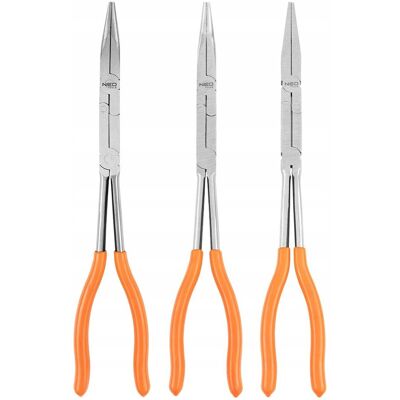 GTX Poland NEO TOOLS, Szczypce z podwójnym przegubem CRV zestaw szczypiec 3szt. 01-293 GTX Poland NEO TOOLS, Szczypce z podwójnym przegubem CRV zestaw szczypiec 3szt. 01-293