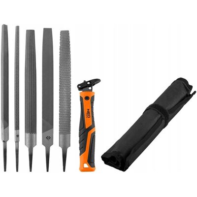 GTX Poland NEO TOOLS, Uchwyt do pilników, zestaw 5 pilników +1 uchwyt 44-652 GTX Poland NEO TOOLS, Uchwyt do pilników, zestaw 5 pilników +1 uchwyt 44-652