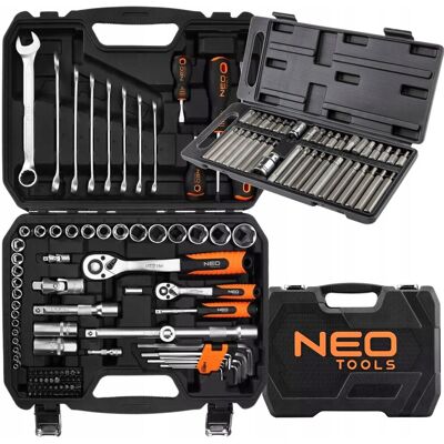 Inny producent NEO Zestaw Kluczy Nasadowych 100 el 1/2 1/4 + Zestaw Bitów Końcówek 40 el. Inny producent NEO Zestaw Kluczy Nasadowych 100 el 1/2 1/4 + Zestaw Bitów Końcówek 40 el.