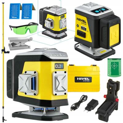 NIVEL SYSTEM CL2B LASER KRZYŻOWY 2x360 NIEBIESKI 30m TYCZKA NIVEL SYSTEM CL2B LASER KRZYŻOWY 2x360 NIEBIESKI 30m TYCZKA
