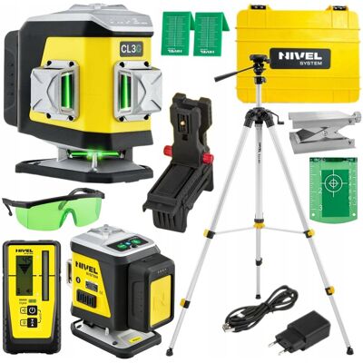 Nivel System Cl3g Laser Krzyżowy 3d Zielony Statyw Sjjm1ex Czujnik Rd800 Nivel System Cl3g Laser Krzyżowy 3d Zielony Statyw Sjjm1ex Czujnik Rd800