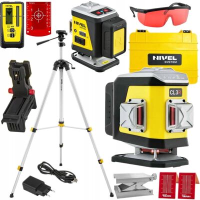 Nivel System Cl3r Laser Krzyżowy 3d 30m Zestwa Ststyw I Czujnik Rd800 Nivel System Cl3r Laser Krzyżowy 3d 30m Zestwa Ststyw I Czujnik Rd800