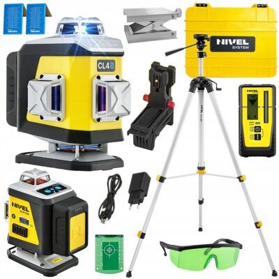 NIVEL SYSTEM CL4B LASER KRZYŻOWY 4x360 STATYW CZUJNIK RD800 NIVEL SYSTEM CL4B LASER KRZYŻOWY 4x360 STATYW CZUJNIK RD800