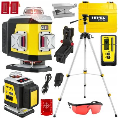 NIVEL SYSTEM CL4R LASER KRZYŻOWY 4x360 ZESTAW STATYW I CZUJNIK RD800 NIVEL SYSTEM CL4R LASER KRZYŻOWY 4x360 ZESTAW STATYW I CZUJNIK RD800