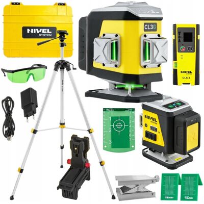 NIVEL SYSTEM LASER KRZYŻOWY 3D ZIELONY CL3G WALIZKA + STATYW SJJM1EX CLS4 NIVEL SYSTEM LASER KRZYŻOWY 3D ZIELONY CL3G WALIZKA + STATYW SJJM1EX CLS4