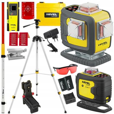 Nivel System Laser Krzyżowy 4D Czerwony Cl4D-R Walizka + Sjjm1Ex Cls4 Ls24 Nivel System Laser Krzyżowy 4D Czerwony Cl4D-R Walizka + Sjjm1Ex Cls4 Ls24