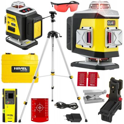 NIVEL SYSTEM LASER KRZYŻOWY 4D CZERWONY CL4R WALIZKA + STATYW SJJM1EX CLS4 NIVEL SYSTEM LASER KRZYŻOWY 4D CZERWONY CL4R WALIZKA + STATYW SJJM1EX CLS4