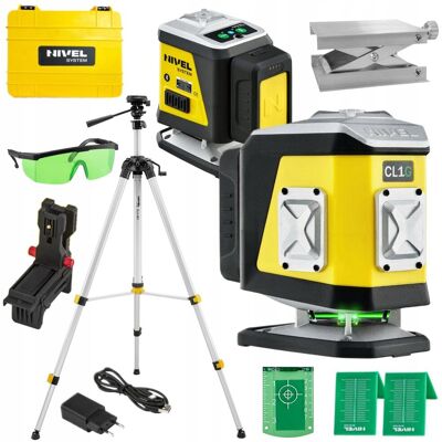 NIVEL SYSTEM LASER KRZYŻOWY ZIELONY CL1G + STATYW NIVEL SYSTEM LASER KRZYŻOWY ZIELONY CL1G + STATYW