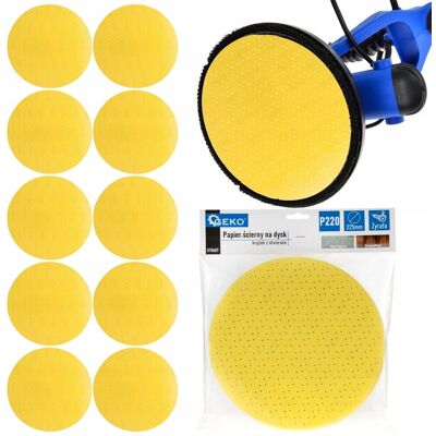Geko Papier Ścierny Krążek Na Rzep Szlifierki Do Gipsu Żyrafy 225Mm P220 10Szt Geko Papier Ścierny Krążek Na Rzep Szlifierki Do Gipsu Żyrafy 225Mm P220 10Szt