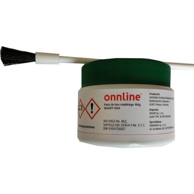 Inny producent Pasta topnik do lutowania z cyną + pędzel ONNLINE 100g Inny producent Pasta topnik do lutowania z cyną + pędzel ONNLINE 100g