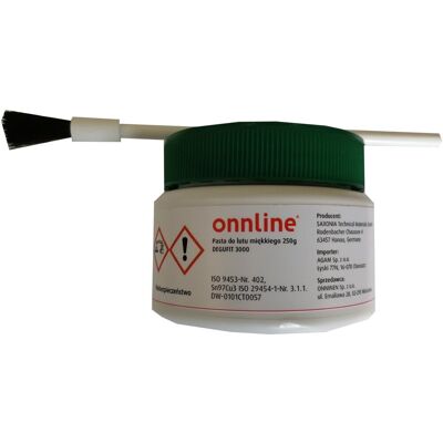 Inny producent Pasta topnik do lutowania z cyną + pędzel ONNLINE 250g Inny producent Pasta topnik do lutowania z cyną + pędzel ONNLINE 250g