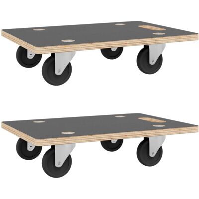 VMP Platformy transportowe 2 szt. prostokątne 50x35x11,5 cm, 250 kg VMP Platformy transportowe 2 szt. prostokątne 50x35x11,5 cm, 250 kg