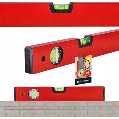 Kotarbau POZIOMICA ALUMINIOWA CZERWONA POZIOMNICA WASERWAGA BUDOWLANA 30 CM LIBELLA Kotarbau POZIOMICA ALUMINIOWA CZERWONA POZIOMNICA WASERWAGA BUDOWLANA 30 CM LIBELLA