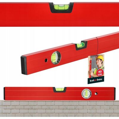 Kotarbau POZIOMICA ALUMINIOWA CZERWONA POZIOMNICA WASERWAGA BUDOWLANA 40 CM LIBELLA Kotarbau POZIOMICA ALUMINIOWA CZERWONA POZIOMNICA WASERWAGA BUDOWLANA 40 CM LIBELLA