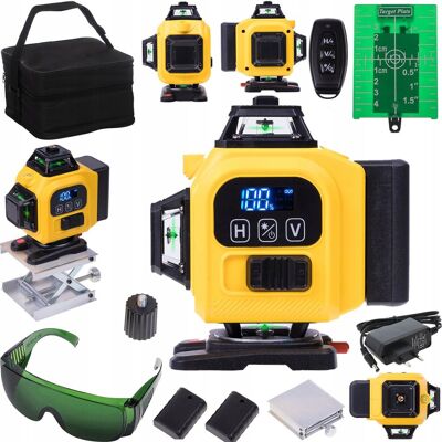 Linbox POZIOMICA LASEROWA 360° LASER KRZYŻOWY 4D ZESTAW Linbox POZIOMICA LASEROWA 360° LASER KRZYŻOWY 4D ZESTAW