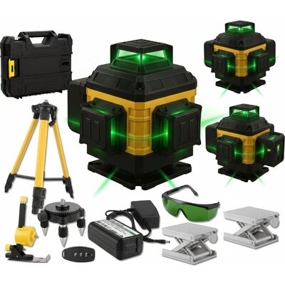 Inny producent Poziomica laserowa 4D 16 linii krzyżowa 360 z walizką statywem Inny producent Poziomica laserowa 4D 16 linii krzyżowa 360 z walizką statywem