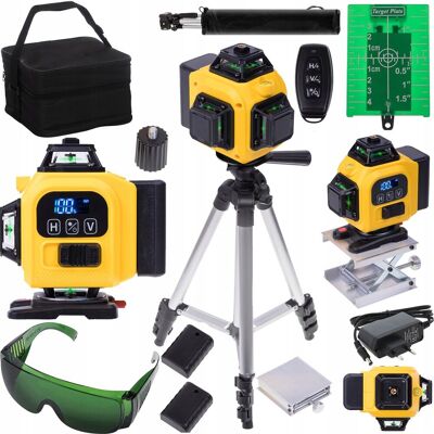 Linbox POZIOMICA LASEROWA 4D LASER KRZYŻOWY 4D ZESTAW OBROTOWA PODSTAWA+ STATYW Linbox POZIOMICA LASEROWA 4D LASER KRZYŻOWY 4D ZESTAW OBROTOWA PODSTAWA+ STATYW