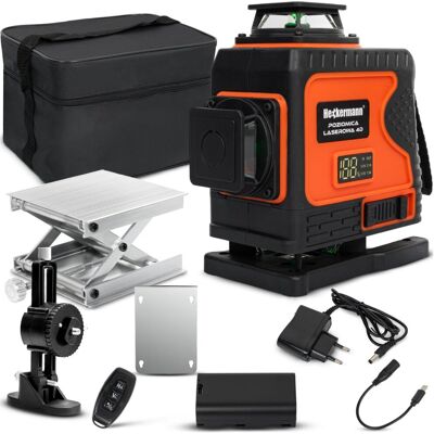 Poziomica laserowa Heckermann DS029 Laser krzyżowy 4D Poziomica laserowa Heckermann DS029 Laser krzyżowy 4D