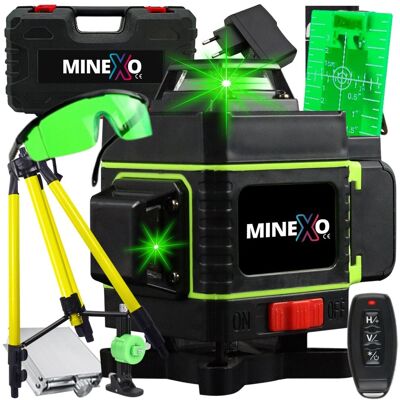 MINEXO Poziomica Laserowa Laser Krzyżowy 4D 360 + Statyw MINEXO Poziomica Laserowa Laser Krzyżowy 4D 360 + Statyw