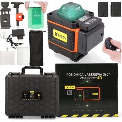 Poziomica Laserowa Xtech 360° Laser Krzyżowy 4D Poziomica Laserowa Xtech 360° Laser Krzyżowy 4D