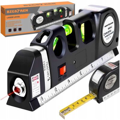 Iso Trade Poziomica Laserowa Z Miarką 250 Cm Laser 3 Libelki 15 M Laser Krzyżowy Iso Trade Poziomica Laserowa Z Miarką 250 Cm Laser 3 Libelki 15 M Laser Krzyżowy
