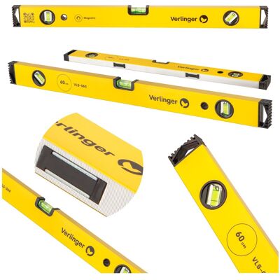 Verlinger POZIOMICA z MAGNESEM aluminiowa 60 cm 3 libellami Verlinger POZIOMICA z MAGNESEM aluminiowa 60 cm 3 libellami