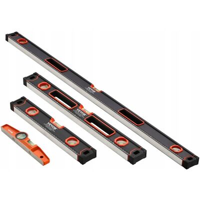 Vevor Poziomice laserowe zestaw 4 25/40/60/120 cm do precyzyjnych pomiarów Vevor Poziomice laserowe zestaw 4 25/40/60/120 cm do precyzyjnych pomiarów