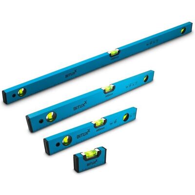 BITUXX Poziomice Magnetyczne 10/40/60/100cm Zestaw 4sztuk Poziomic Alu BITUXX Poziomice Magnetyczne 10/40/60/100cm Zestaw 4sztuk Poziomic Alu