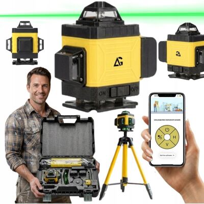 ARSA GO Precyzyjny LASER KRZYŻOWY poziomica laserowa 360 4D 16 linii BOGATY ZESTAW ARSA GO Precyzyjny LASER KRZYŻOWY poziomica laserowa 360 4D 16 linii BOGATY ZESTAW