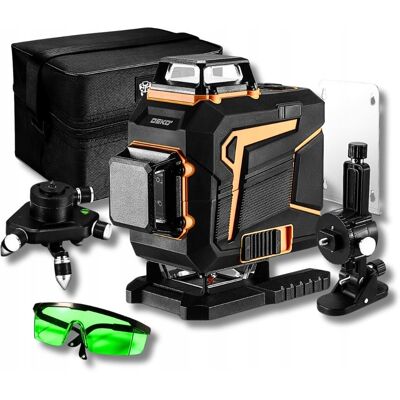 Precyzyjny LASER KRZYŻOWY poziomica laserowa PŁASZCZYZNOWA 4D - DEKO PRO Precyzyjny LASER KRZYŻOWY poziomica laserowa PŁASZCZYZNOWA 4D - DEKO PRO