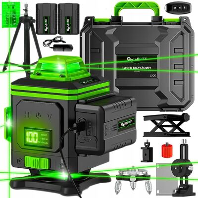 LERTZ Precyzyjny LASER KRZYŻOWY poziomica laserowa PŁASZCZYZNOWY 4D 360 - ZESTAW LERTZ Precyzyjny LASER KRZYŻOWY poziomica laserowa PŁASZCZYZNOWY 4D 360 - ZESTAW