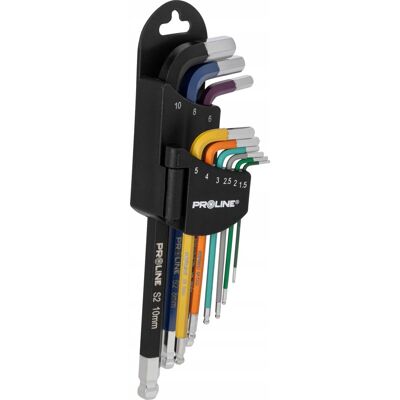 PROFIX PROLINE, Klucze Imbusowe z Kulką kpl.9 szt. 1.5-10 mm, S2,, 48313 PROFIX PROLINE, Klucze Imbusowe z Kulką kpl.9 szt. 1.5-10 mm, S2,, 48313