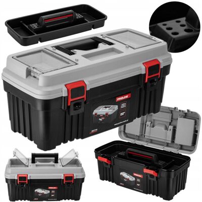 PROLINE SKRZYNKA NARZĘDZIOWA Z 2 KLAMRAMI 22 CALE 540x278x269mm TACKA 35774 PROLINE SKRZYNKA NARZĘDZIOWA Z 2 KLAMRAMI 22 CALE 540x278x269mm TACKA 35774