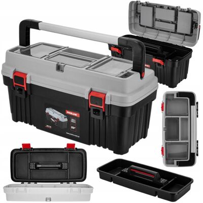 PROLINE SKRZYNKA NARZĘDZIOWA Z 2 KLAMRAMI 25 CALI 586x296x305mm TACKA 35775 PROLINE SKRZYNKA NARZĘDZIOWA Z 2 KLAMRAMI 25 CALI 586x296x305mm TACKA 35775